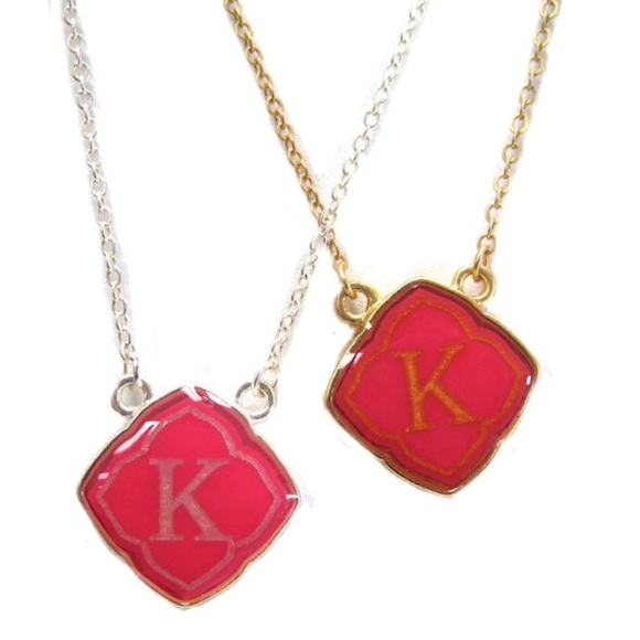 Preppy Lil’ Enamel Initial Necklaces,NWT - Picture 3 of 6